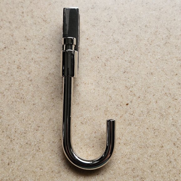 REJUVENATION EMERY POLISHED NICKEL SWIVELING WALL POT RACK UTENSIL HOLDER HOOK - Picture 2 of 8